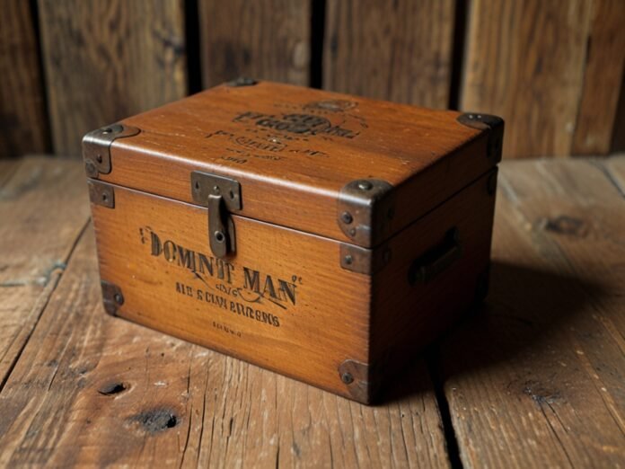 Vintage Domont Minute Empty Wood Box: A Collector’s Treasure